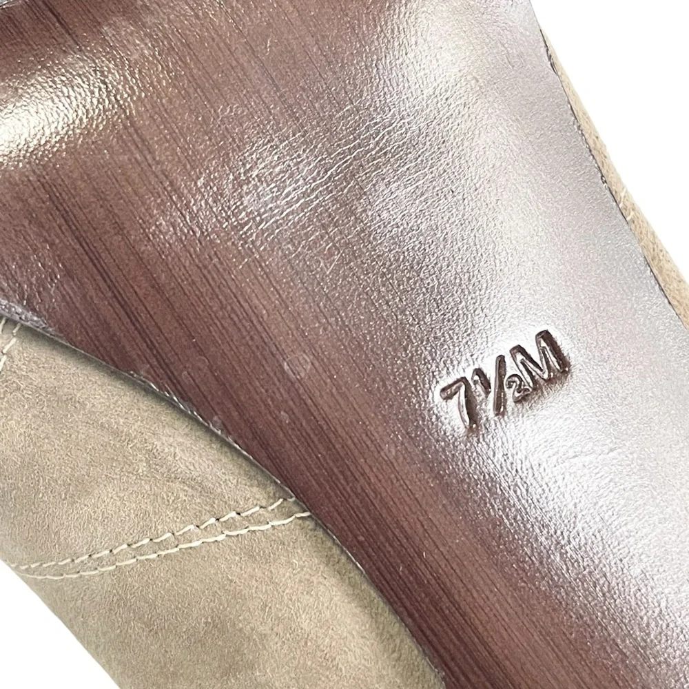Diane von Furstenberg DVF Guardian Suede Taupe Stiletto